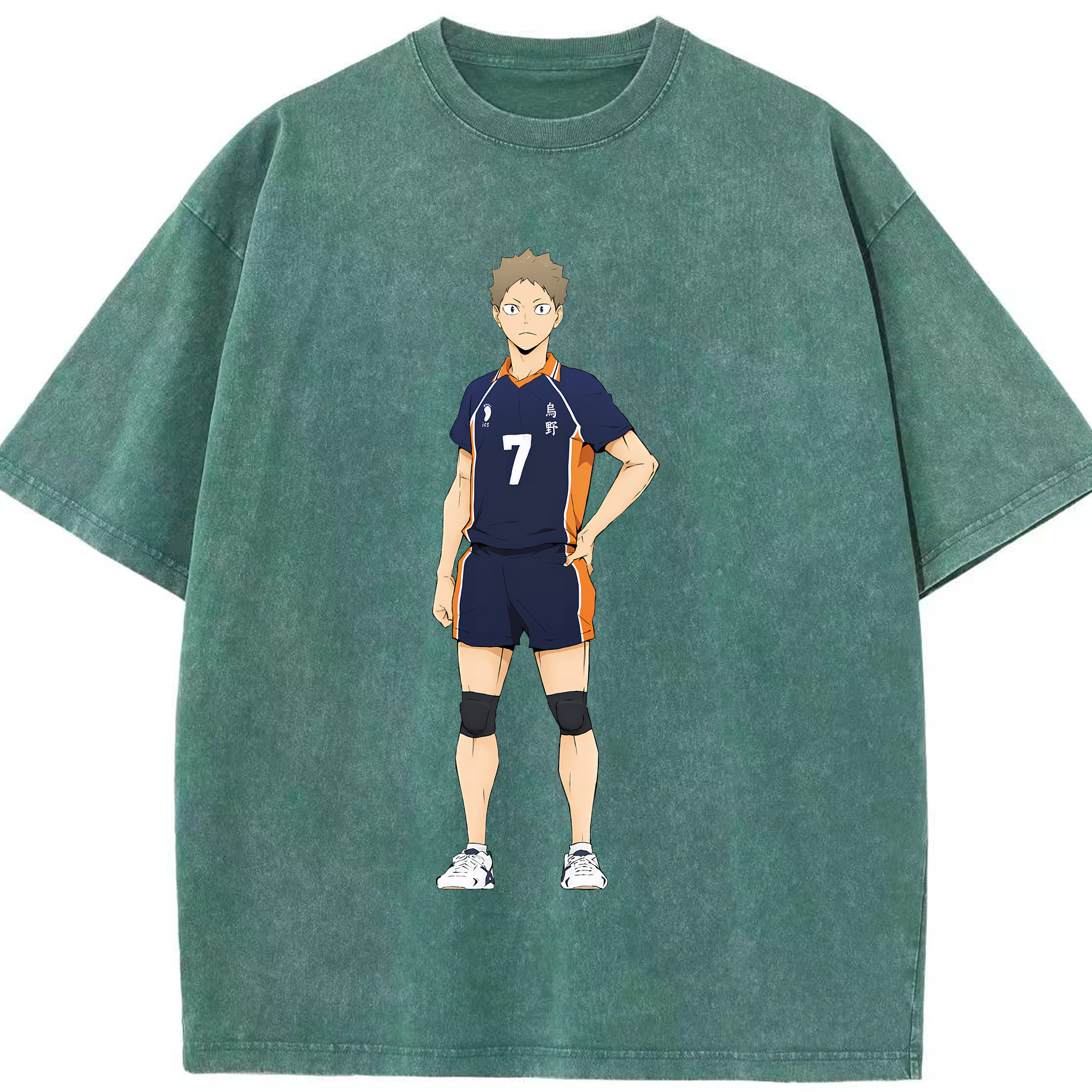 （画像用） ハイキュー!! Haikyu!! 綿100% ヴィンテージ風 半袖Tシャツ（フロントプリント）